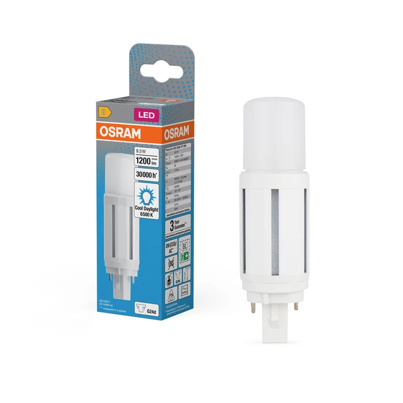 OSRAM DULUX LED D VT EM & ALIMENTAZIONE AC 9.5W 865 G24D