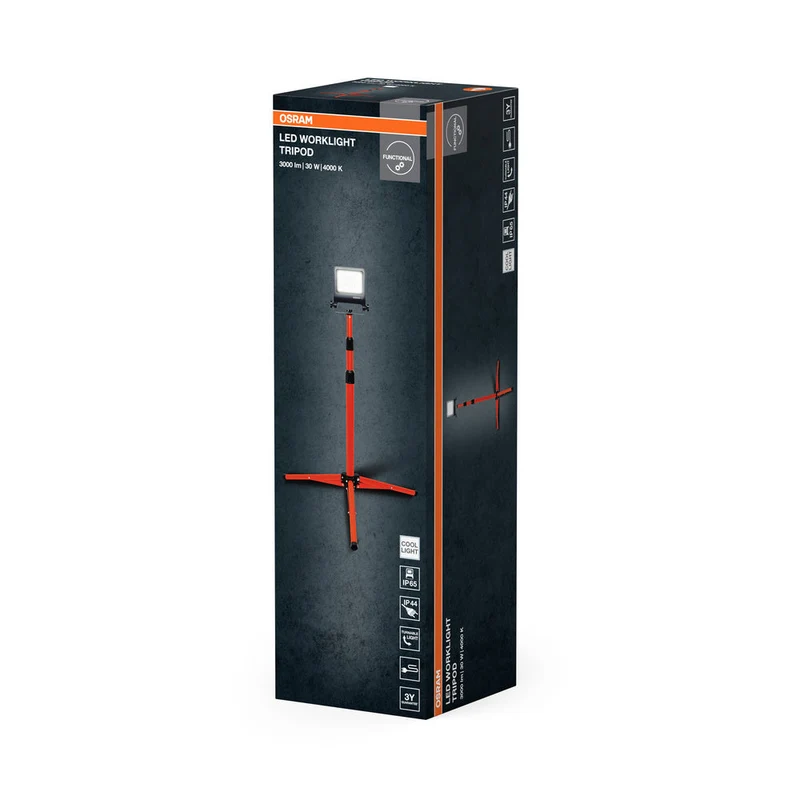 OSRAM LAMPADE DA LAVORO - TRIPODE Faretto 30W, 2700lm, 4000K