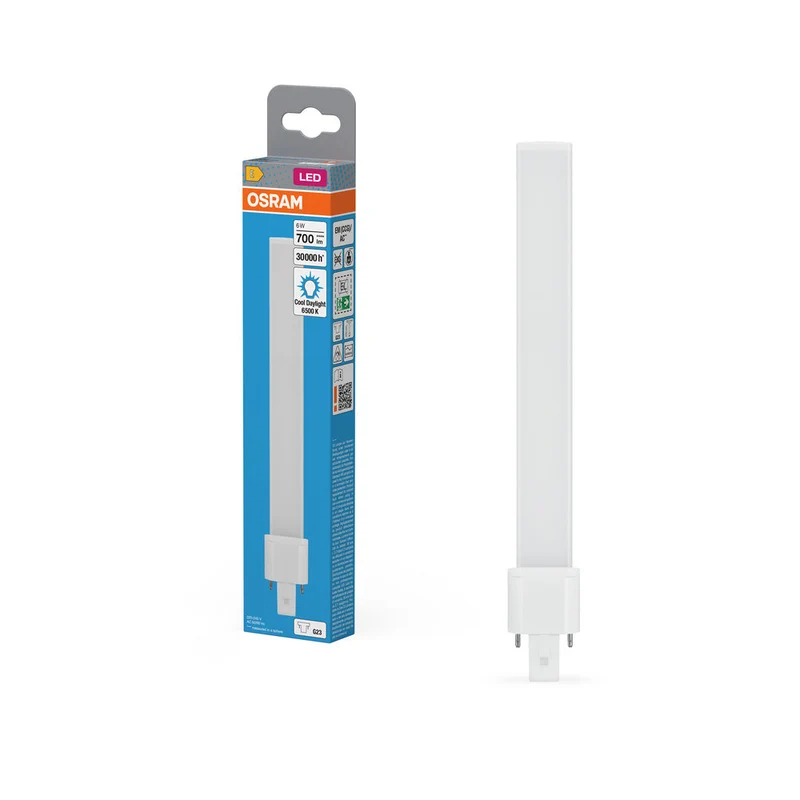 OSRAM DULUX LED S EM & ALIMENTAZIONE AC 6W 865 G23