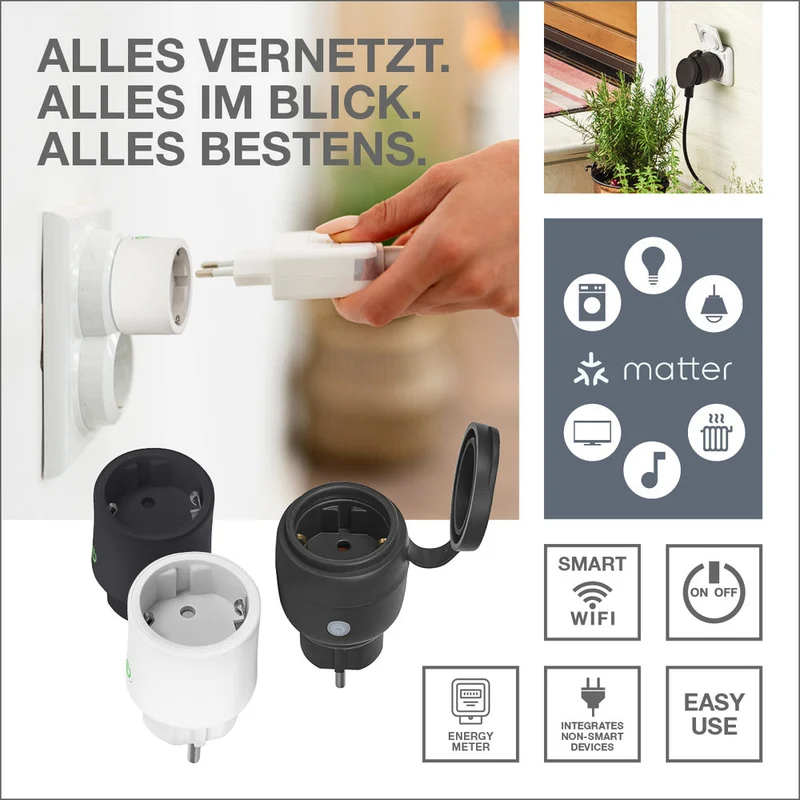 OSRAM Matter SMART+ Plug presa intelligente da interno, bianca