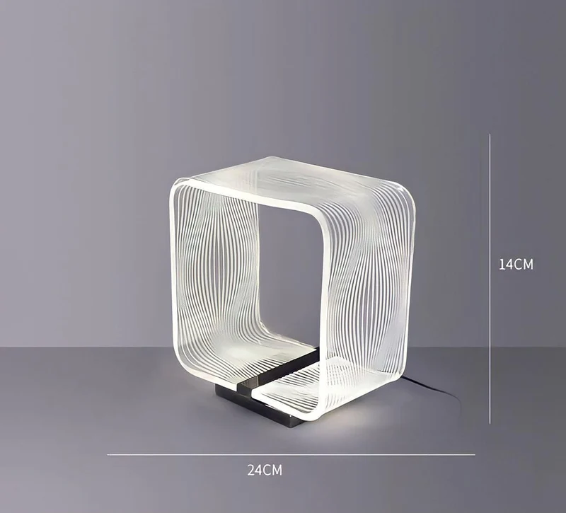 LED Tischlampe in Kubusform