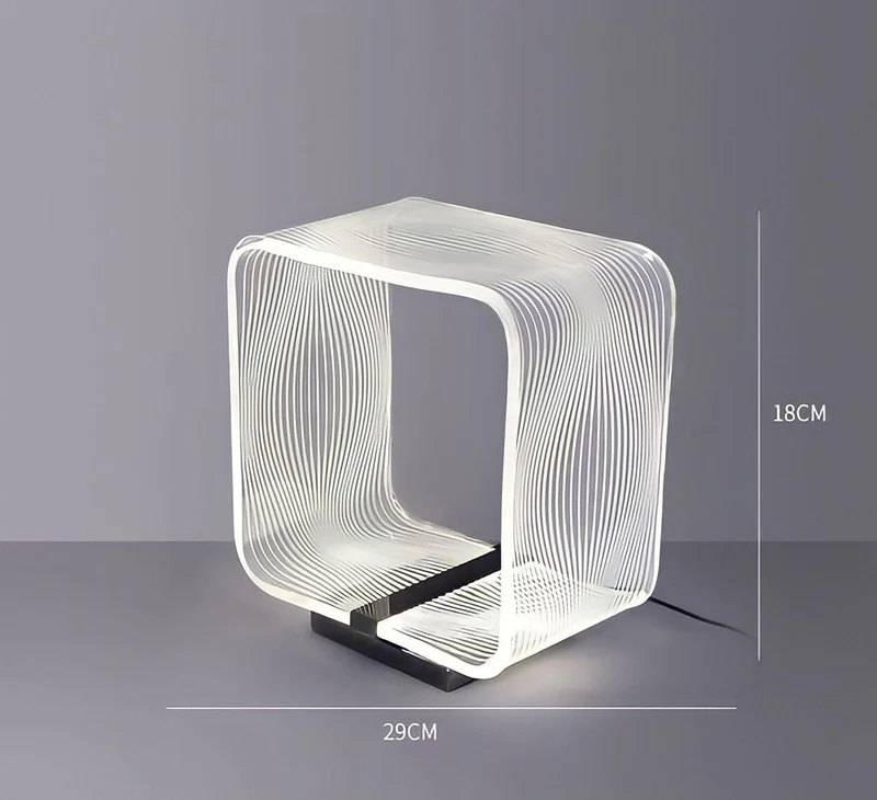 LED Tischlampe in Kubusform