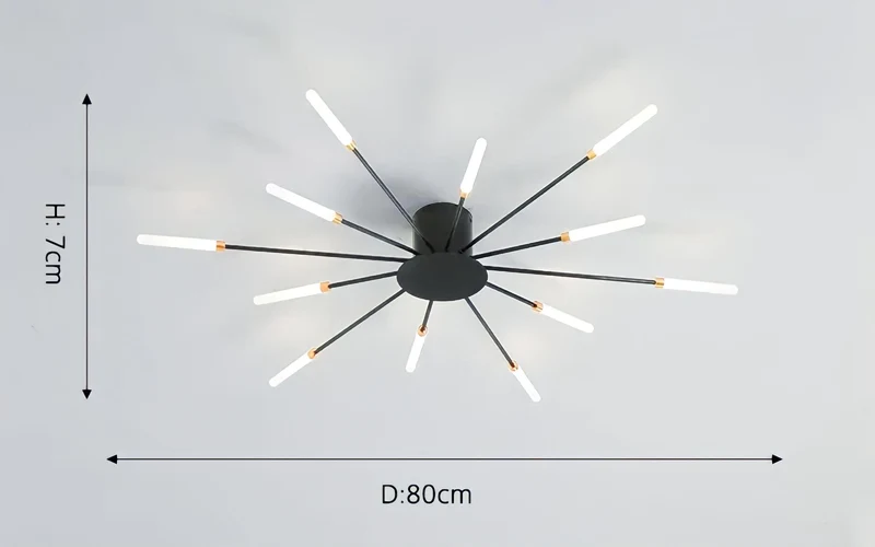 Moderne Deckenlampe im Stacheldesign