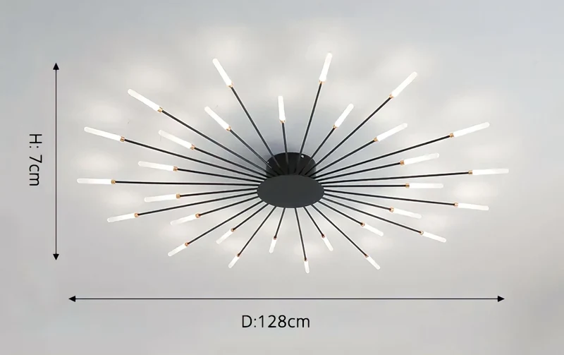 Moderne Deckenlampe im Stacheldesign