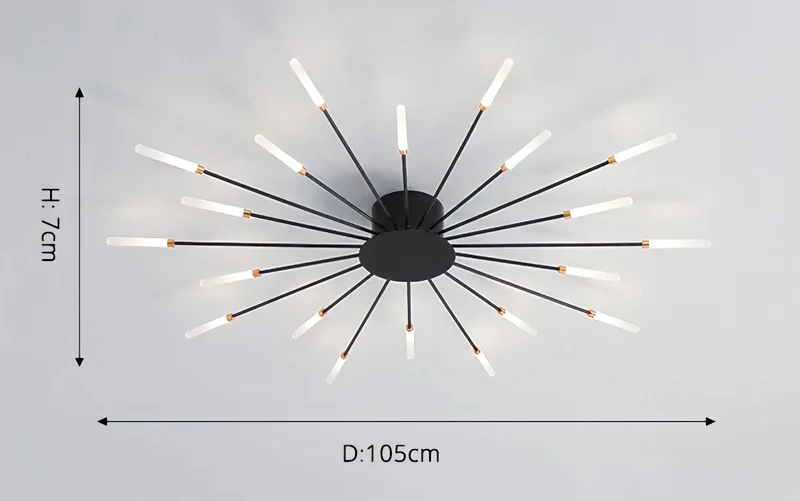 Moderne Deckenlampe im Stacheldesign