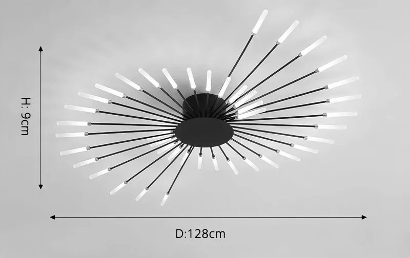Moderne Deckenlampe im Stacheldesign