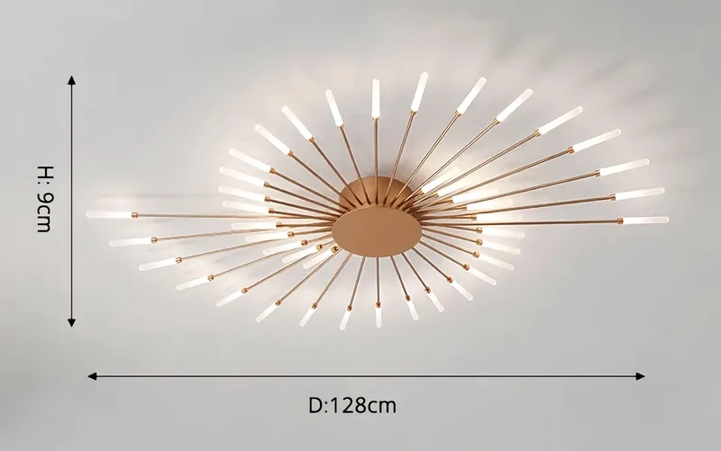Moderne Deckenlampe im Stacheldesign