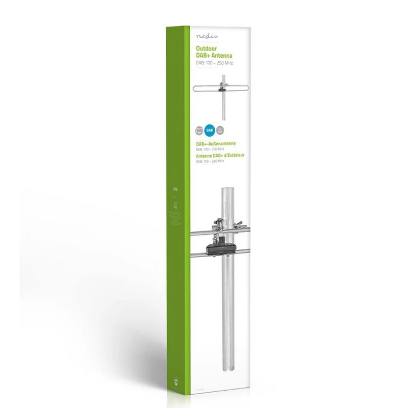 NEDIS Antenna DAB da esterno, Amplificazione max. 4dB, con ricezione fino a 50 Km