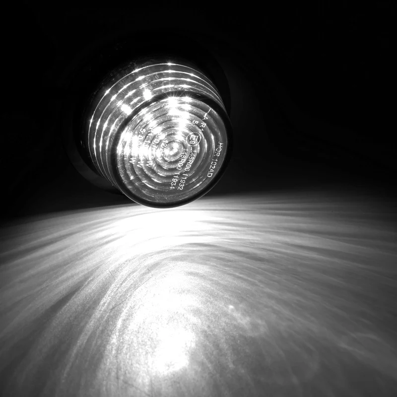Luci di posizione danesi Old School con lenti scure, inserti LED / cavo da 5 m