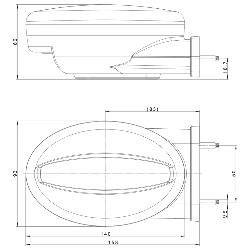 Lampada per rimorchio ovale rotonda a LED / Fristom FT-355