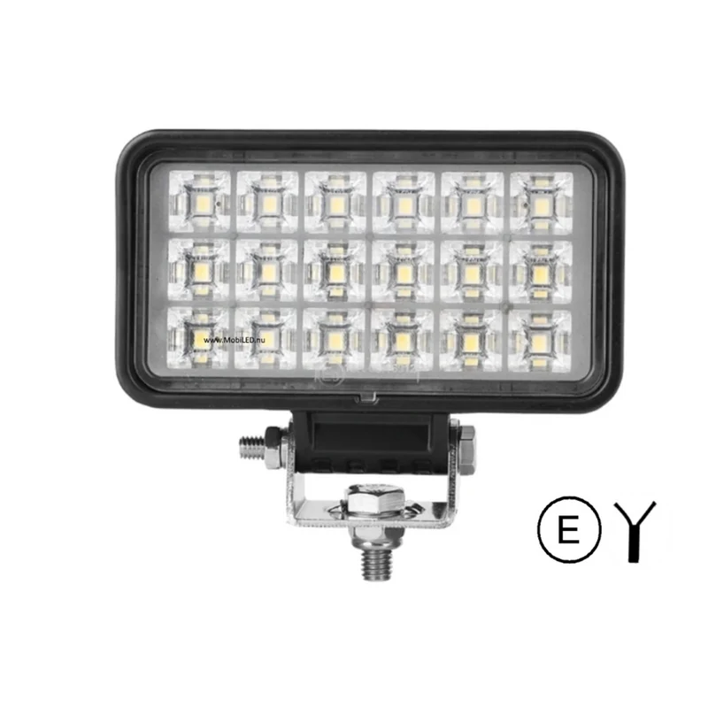 Lampada da lavoro a LED rettangolare con staffa in acciaio inox / 18W