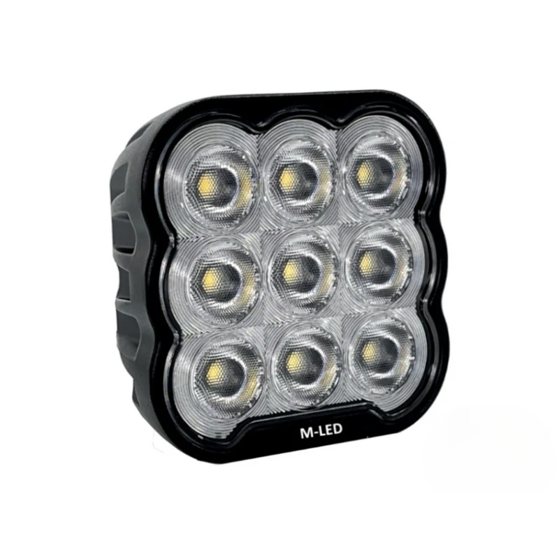 Faro da lavoro LED quadrato con staffa in acciaio inox / 9xLED / 45W