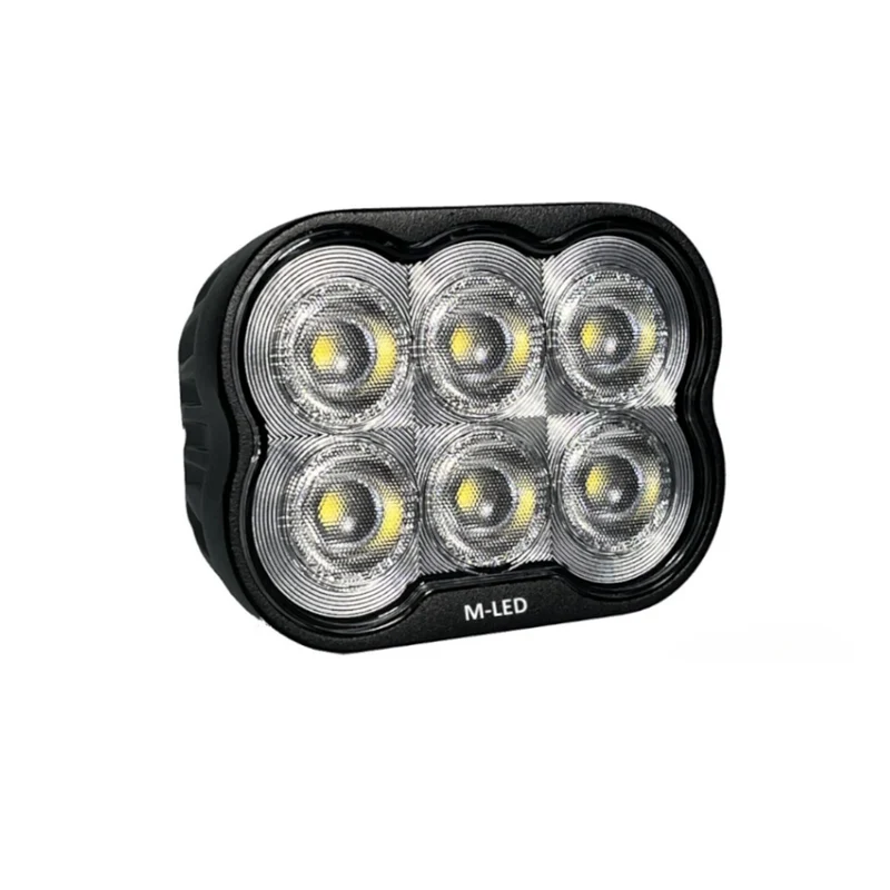 Lampada da lavoro a LED rettangolare con staffa in acciaio inox / 6xLED / 30W