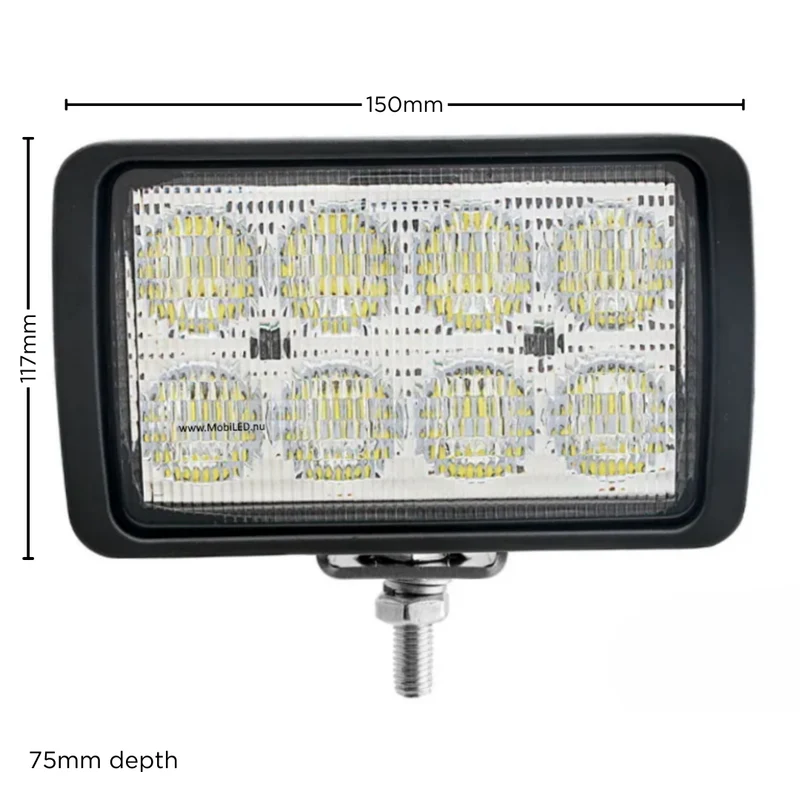Lampada da lavoro a LED rettangolare montaggio inferiore / 40W