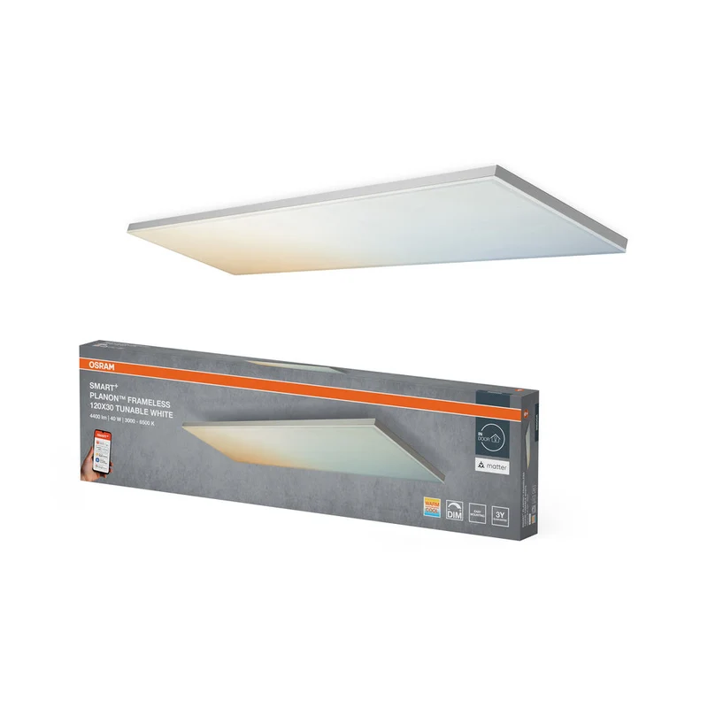 OSRAM Matter SMART+ Planon Rettangolare Senza Cornice Bianco Regolabile 1200x300