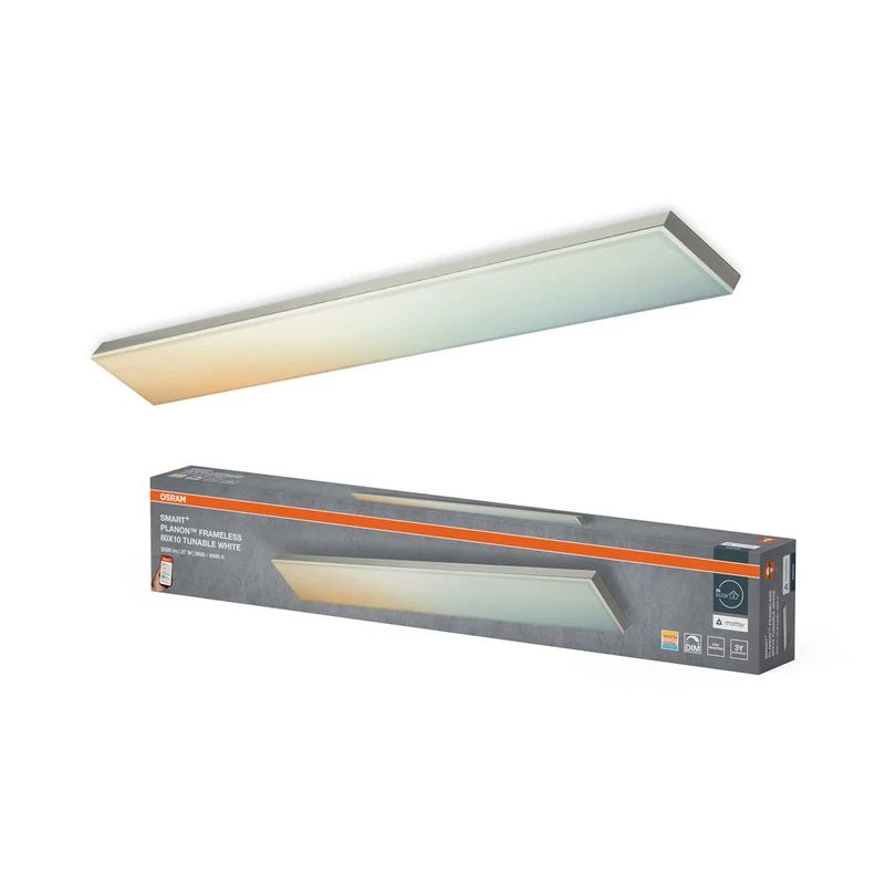 OSRAM Matter SMART+ Planon Lampada da soffitto LED senza cornice regolabile bianco 80x10cm 27W / 3000-6500K