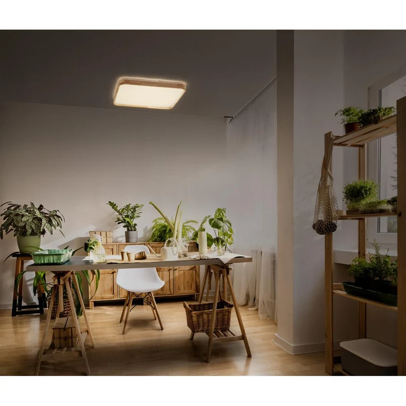 OSRAM ORBIS Alicia lampada da soffitto dimmerabile Click-DIM 16W 292x292mm decorazione in legno