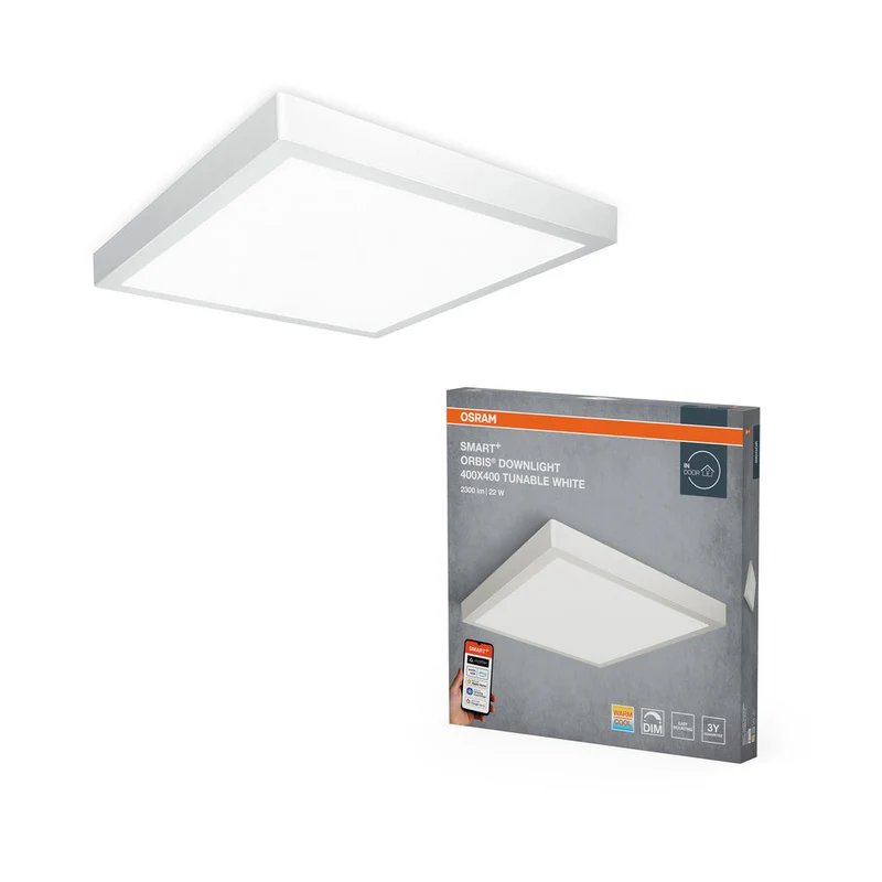 OSRAM Matter SMART+ ORBIS DOWNLIGHT LED lampada da soffitto 40x40cm bianco regolabile 22W / 3000-6500K