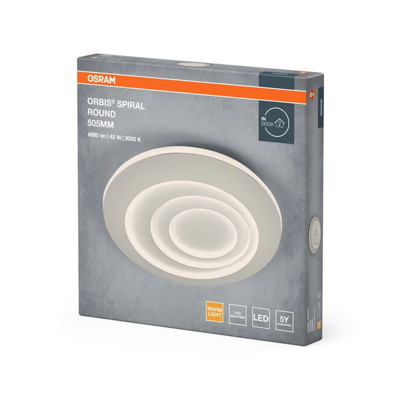 OSRAM ORBIS SPIRALE TONDA Lampada da soffitto, bianca, 42W, 4000lm