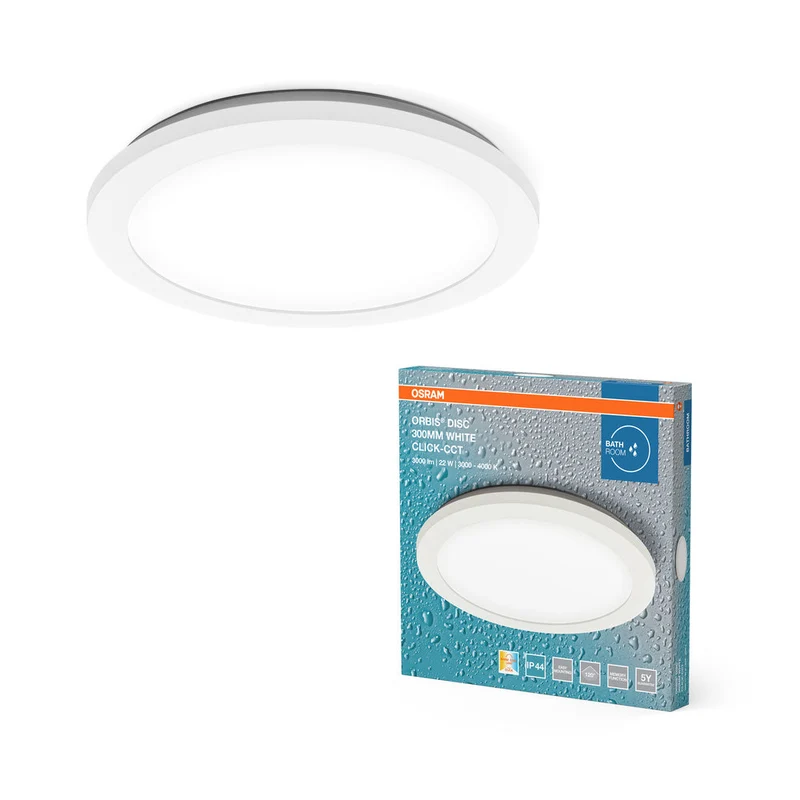 OSRAM ORBIS Disc lampada da soffitto per bagno 30cm 22W Click CCT IP44