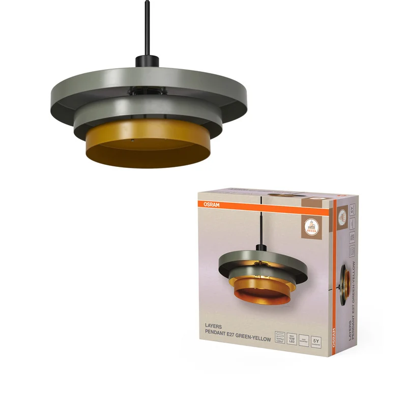 OSRAM DECOR Lampada a sospensione Layers verde, E27