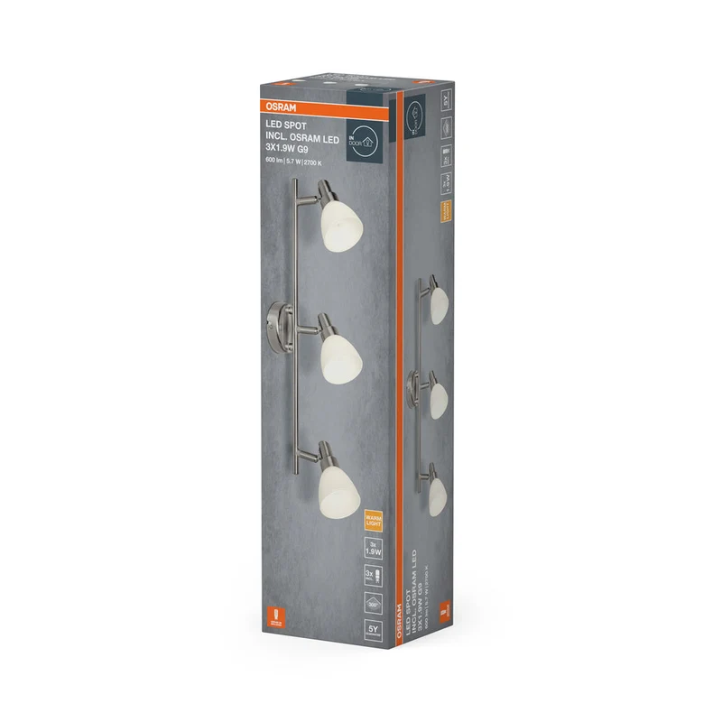 OSRAM LED SPOT G9 G9 3 x 1.9W, 600 lm, 2700 K, Bianco caldo