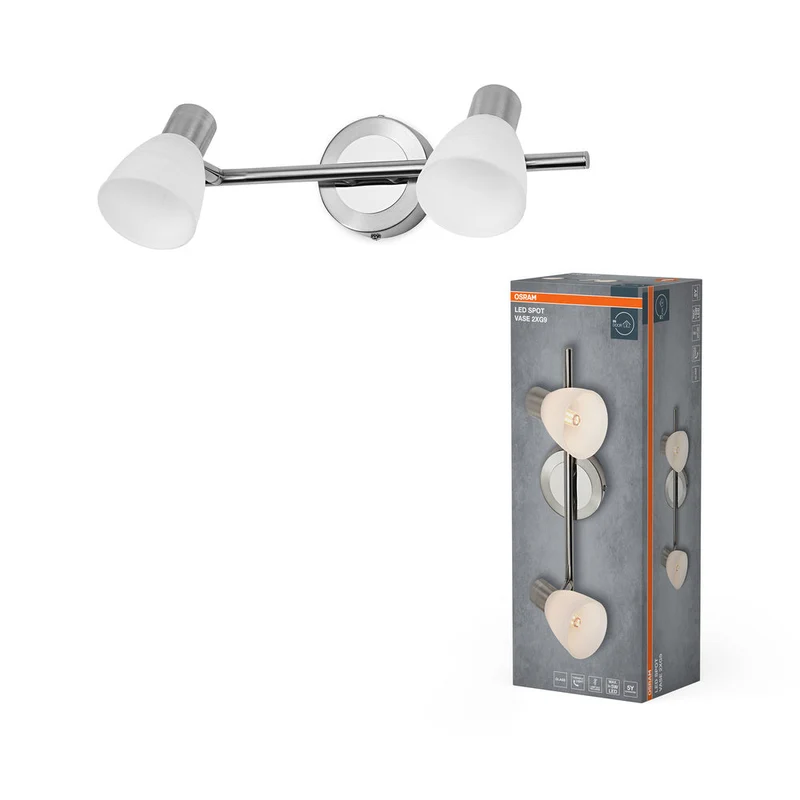 OSRAM LED Spot Vase Lampada da soffitto 2xG9 Nichel spazzolato