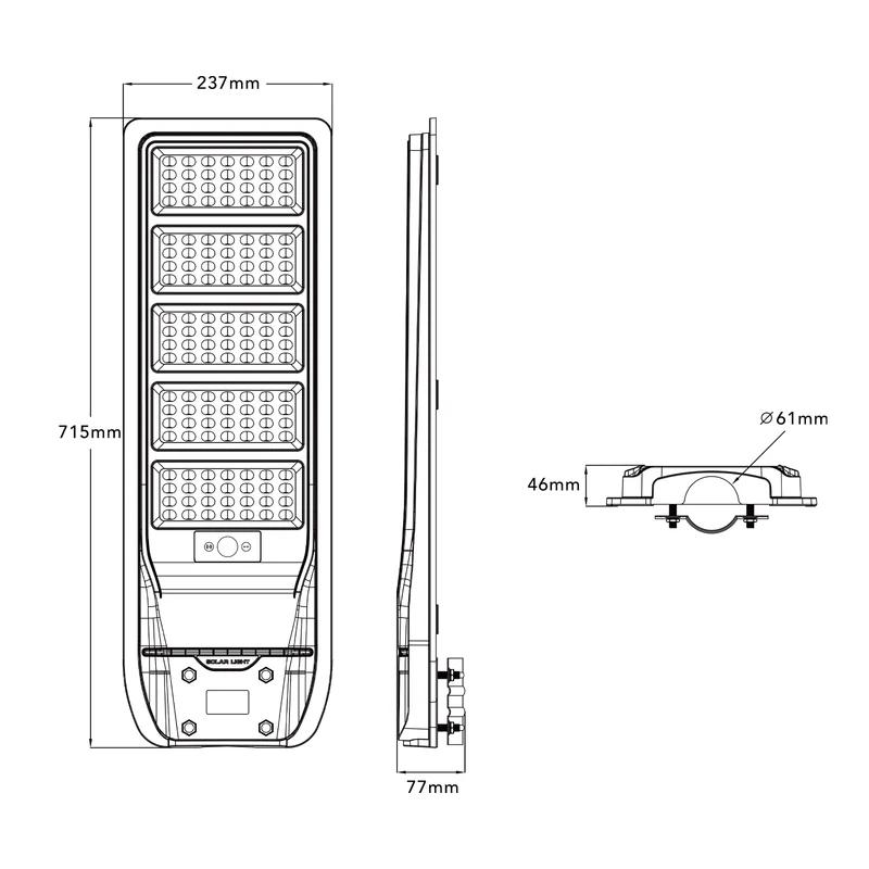 LAMPIONE SOLARE CON SENSORE ES-M-400NF