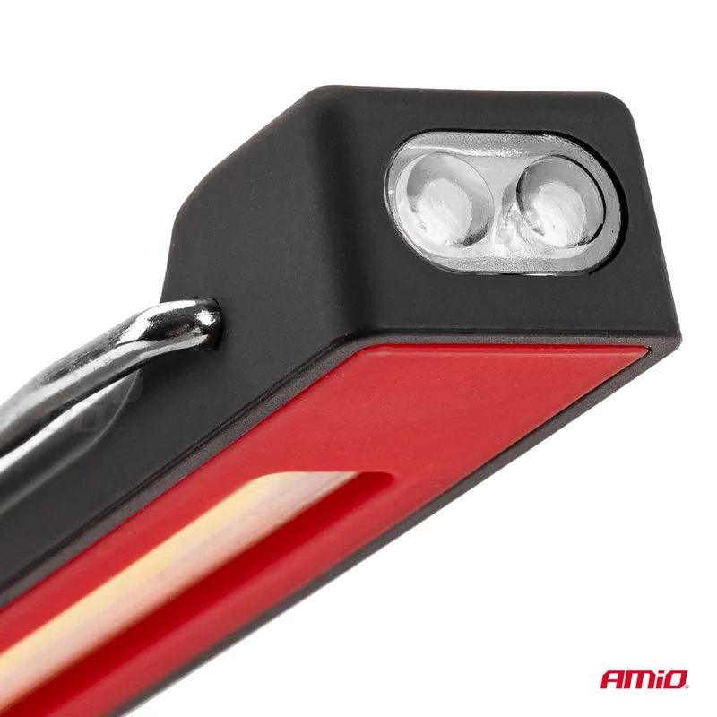 Torcia sottile ricaricabile con magnete e gancio