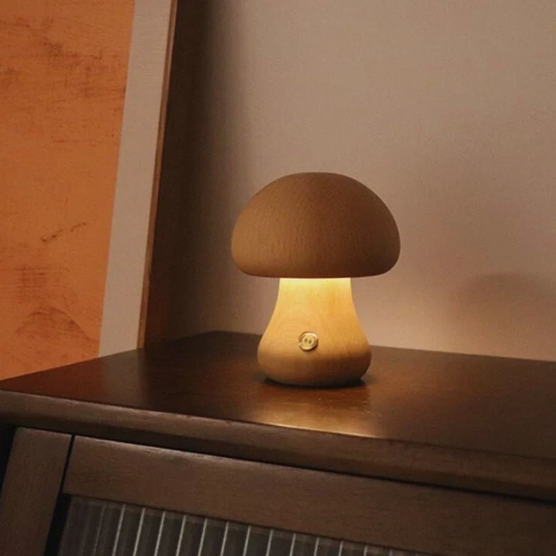 Lumishroom™ Wooden Table Lamp