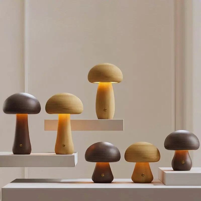 Lumishroom™ Wooden Table Lamp