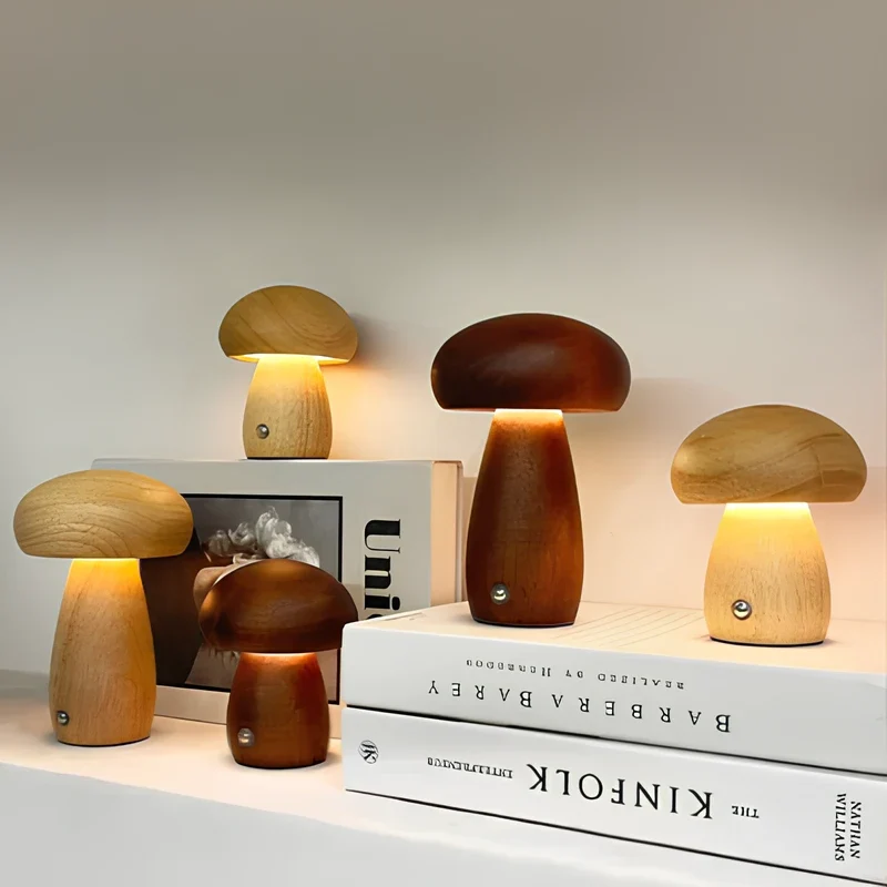 Lumishroom™ Wooden Table Lamp