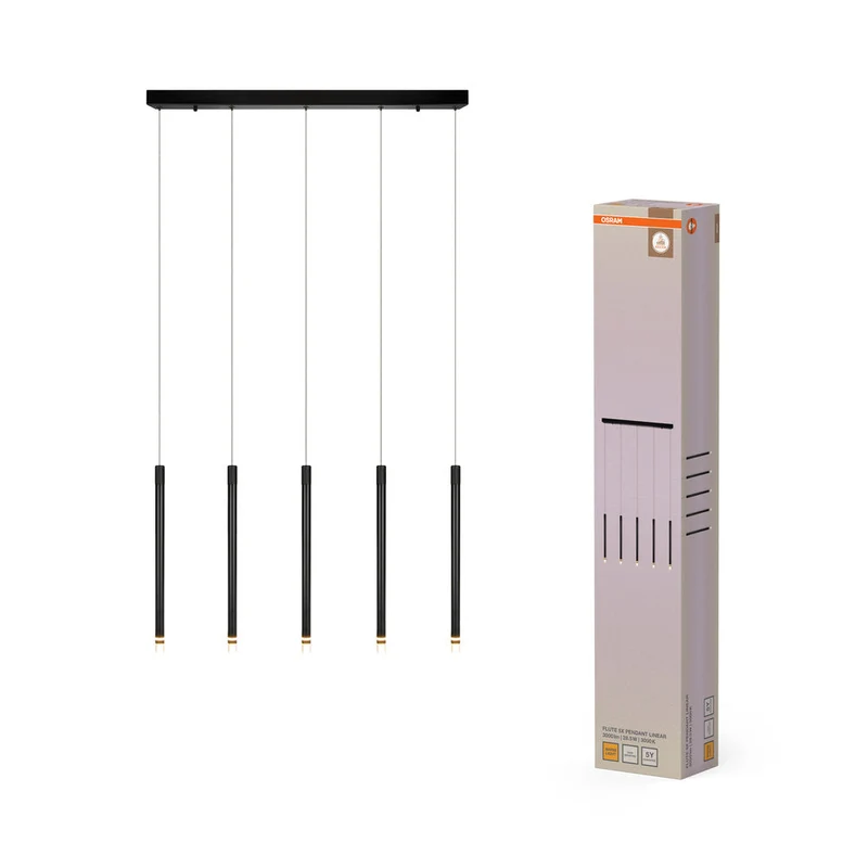 OSRAM DECOR Lampada a sospensione Flute Lineare 28.5W 930 Nero