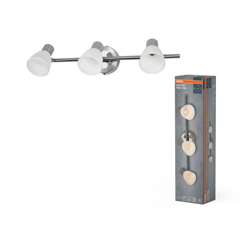 OSRAM LED Spot Vase Lampada da soffitto 3xG9 Nichel spazzolato
