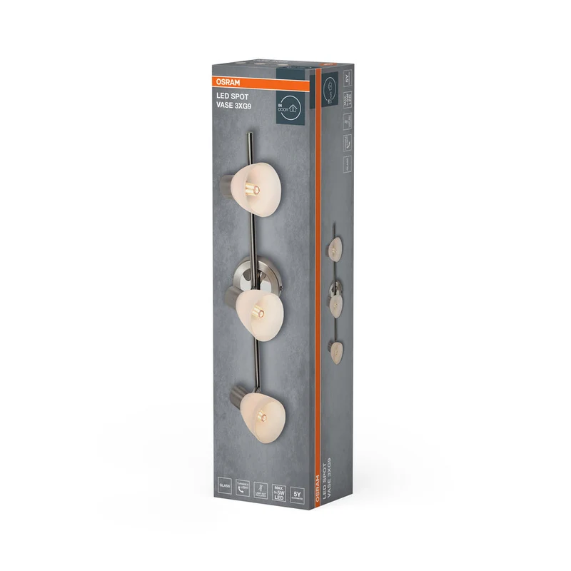 OSRAM LED Spot Vase Lampada da soffitto 3xG9 Nichel spazzolato