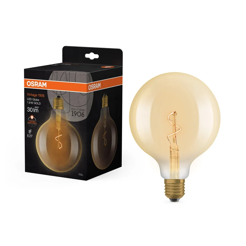 OSRAM Vintage 1906® LED CLASSIC Globe 1,8W 822 oro E27