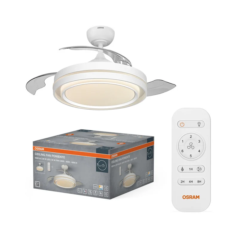 Ventilatore da soffitto LED OSRAM Poniente 1060mm 66W CCT
