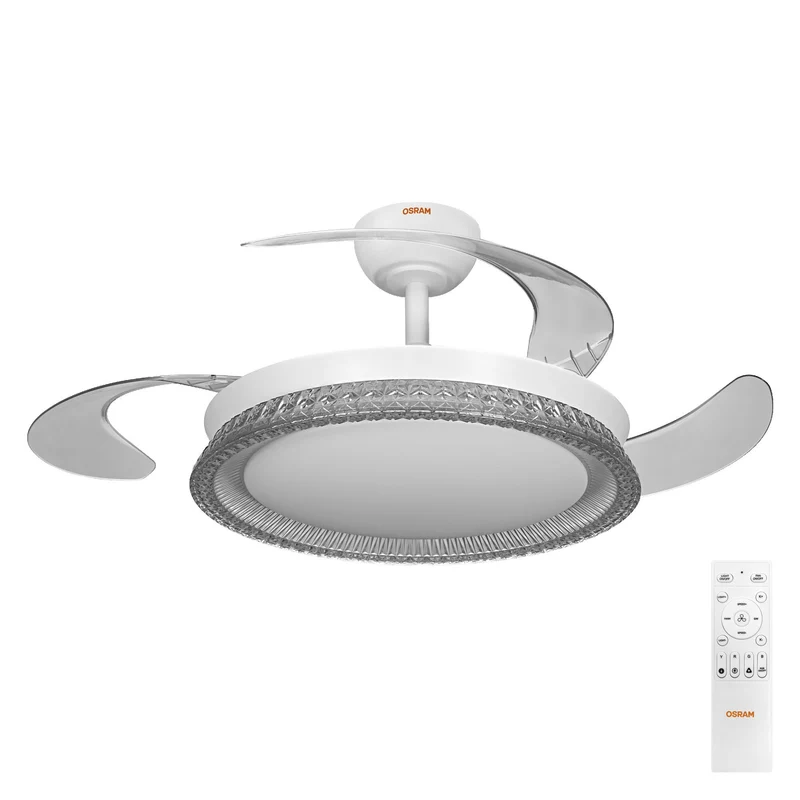 Ventilatore da soffitto LED OSRAM Cierzo 1220mm 60W CCT RGB