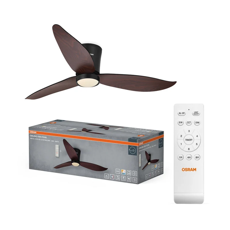 Ventilatore da soffitto LED OSRAM Fohn 1168mm 41W CCT