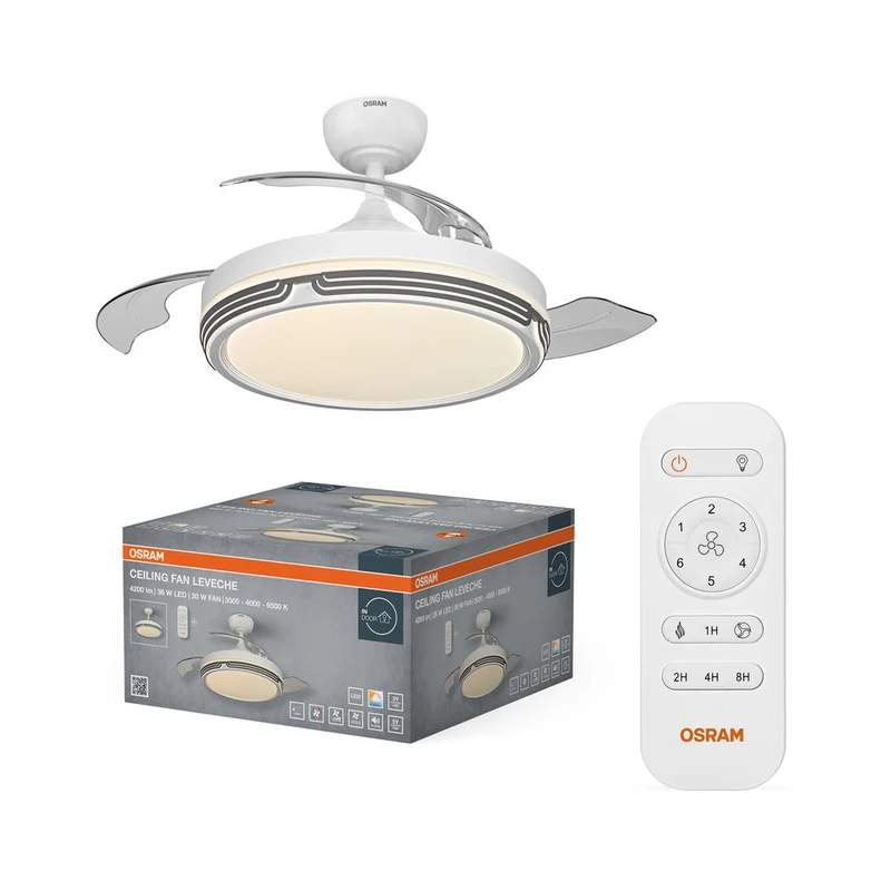 Ventilatore da soffitto LED OSRAM Leveche 1060mm 66W CCT