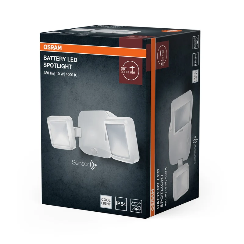 OSRAM Battery Spotlight, lampada esterna, bianca, 10W, 4000K