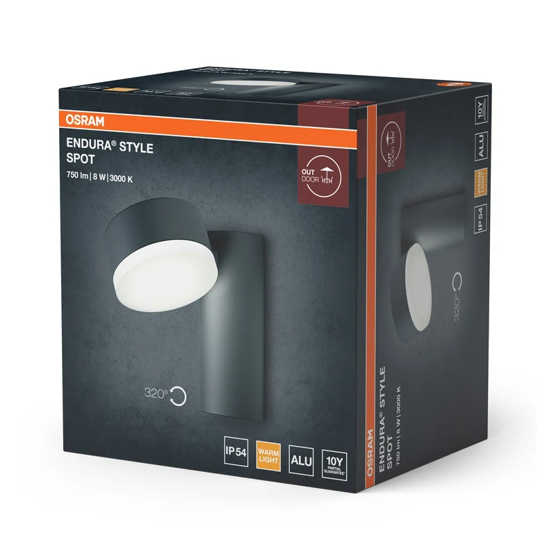 OSRAM ENDURA Style Lampada LED per esterni con testa orientabile