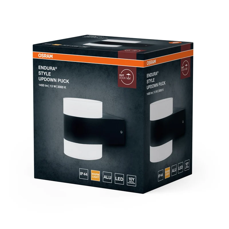 OSRAM ENDURA Style UpDown Puck Lampada da parete LED grigia