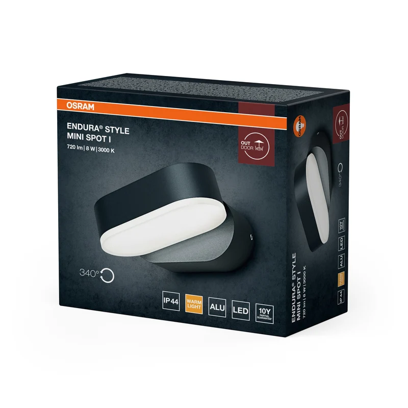 OSRAM ENDURA Style Mini-Faretto LED da parete per esterni