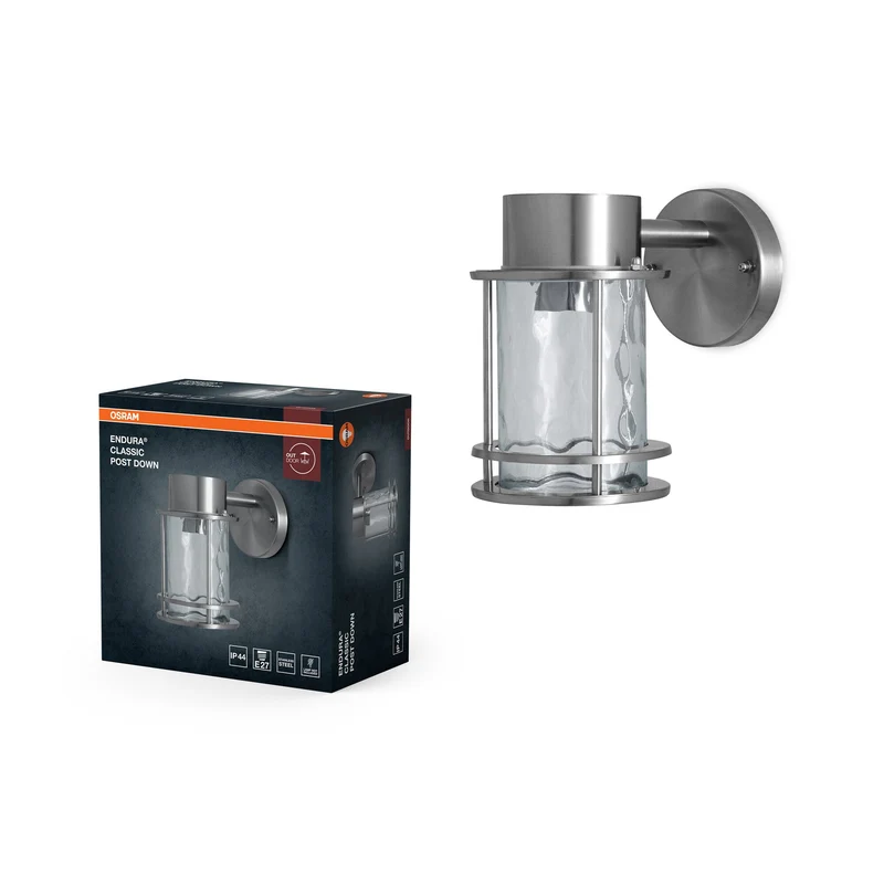 OSRAM ENDURA Classica lampada da esterno grigio acciaio, E27, IP44