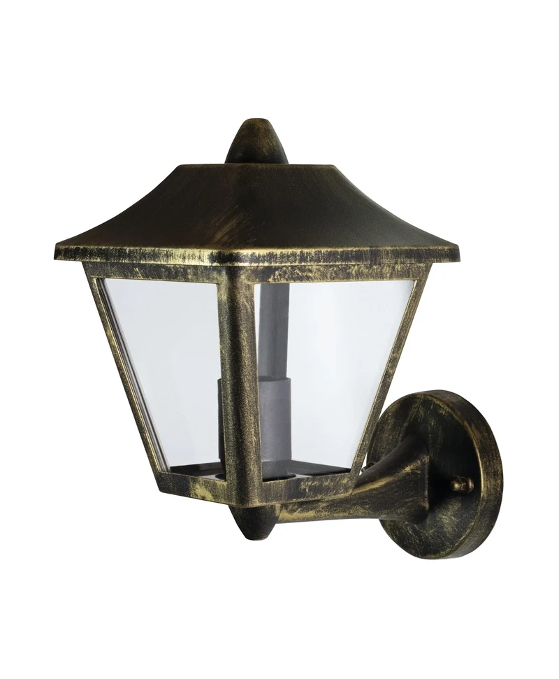OSRAM ENDURA Lampada da parete in alluminio nero-oro per esterni, IP44