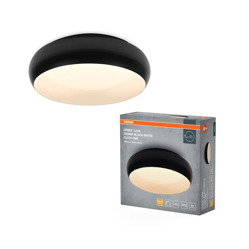 OSRAM ORBIS Livia Lampada da soffitto 16W 1000lm nero/bianco