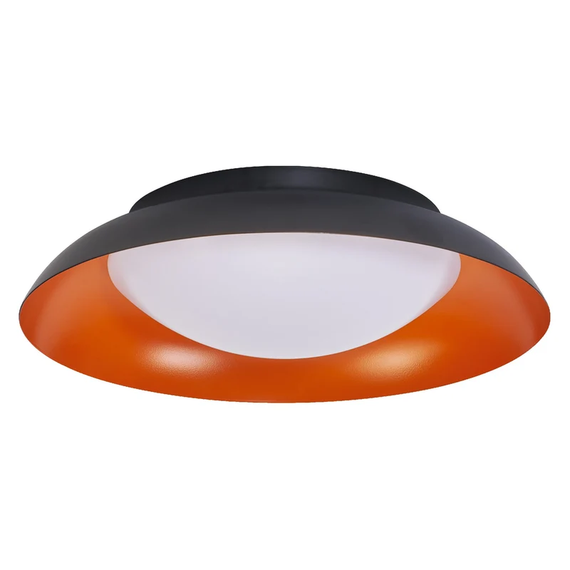 OSRAM ORBIS Plate Lampada da soffitto 19W 310mm nero/arancione