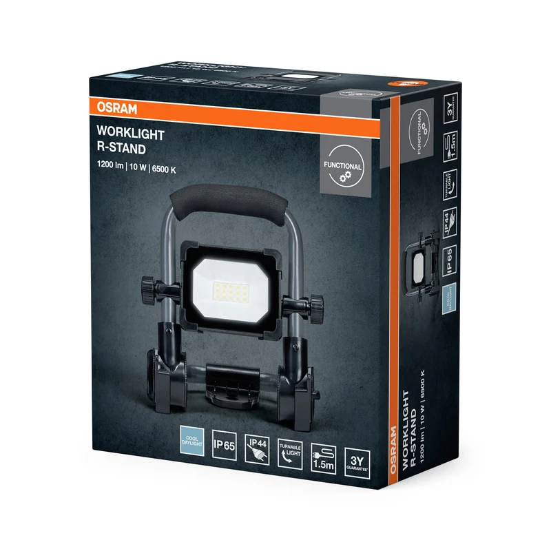 OSRAM VAL Piccola lampada da lavoro LED, grigio/nero, 10W, 1000lm