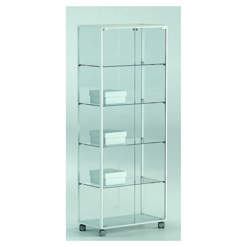 Casa Padrino Luxus Ladenvitrine 71 x 37 cm H. 180 cm mit 4 Glasböden - Ladeneinrichtung - Boutique Möbel - Made in Italy